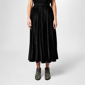 Ted Baker Gjill Velvet Pleated Black Skirt - 3
